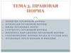 Правовая норма. (Тема 3)