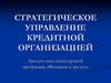 Стратегическое управление кредитной организацией