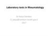 Laboratory tests in Rheumatology