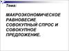 Макроэкономическое равновесие. Совокупный спрос и совокупное предложение. (Тема 12)