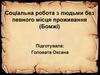 Соціальна робота з людьми без певного місця проживання