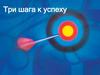 Три шага к успеху