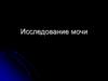 Исследование мочи