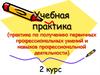 Учебная практика (практика по получению первичных профессиональных умений и навыков профессиональной деятельности)