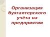 Организация бухгалтерского учёта на предприятии