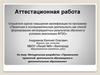 Аттестационная работа. Применение проектной деятельности обучающихся в дополнительном образовании