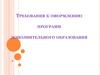 Требования к оформлению программ дополнительного образования