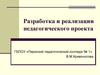 Разработка и реализации педагогического проекта