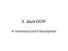 4. Java OOP. 4. Inheritance and Polymorphism