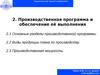 Организация и планирование предприятия. Лекция 2. Производственная программа и обеспечение её выполнения