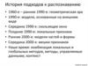 История подходов к распознаванию