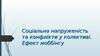 Соціальна напруженість та конфлікти у колективі. Ефект моббінгу