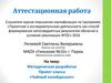 Аттестационная работа. Методическая разработка. Проект класса «Чайный калейдоскоп»