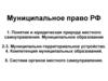 Понятие и юридическая природа местного самоуправления. Муниципальное образование. Система органов местного самоуправления