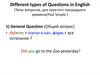 Different types of Questions in English