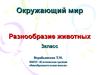Окружающий мир. Разнообразие животных. 3класс