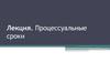 Процессуальные сроки