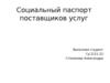 Социальный паспорт поставщиков услуг
