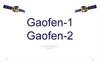 Gaofen-1,2. Запуск и параметры орбиты