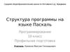 Структура программы на языке Паскаль 10 класс