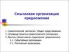 Смысловая организация предложения