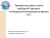 Таможенные союзы и зоны свободной торговли. Интеграционные процессы в рамках СНГ