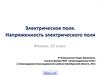 Электрическое поле. Напряженность электрического поля. (10 класс)