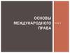 Основы международного права