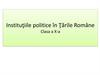 Instituţiile politice în Ţările Române Clasa a X-a
