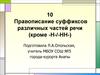 Правописание суффиксов различных частей речи (кроме -н--нн-)