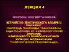 Генетика микроорганизмов. (Лекция 4)