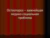 Остеопороз - важнейшая медико-социальная проблема