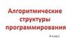 Алгоритмические структуры программирования (9 класс)