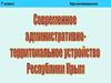 Современное административно-территориальное устройство Республики Крым