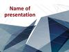 Name of presentation. Шаблон