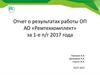 Отчет о результатах работы ОП АО «Ремтехкомплект» за 1-е п/г 2017 года