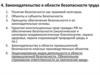 Законодательство в области безопасности труда. (Лекция 5)