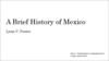 A Brief History of Mexico. Структура книги