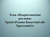 Родина Капустяні або Хрестоцвіті