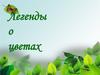 Легенды о цветах