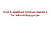 Судебная система защиты в Российской Федерации