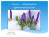 Проект – «Первоцвіти – провісники весни»