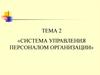 Система управления персоналом организации