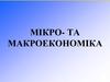 Мікроекономiка та макроекономiка. Предмет, методи і принципи мікроекономіки