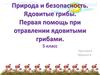 Природа и безопасность. Ядовитые грибы. Первая помощь при отравлении ядовитыми грибами