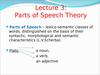 Lecture 3 - Parts of Speech Theory