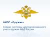 АИПС «Оружие». Сервис системы централизованного учета оружия МВД России