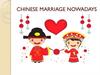 Chinese marriage nowadays