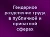 Гендерное разделение труда в публичной и приватной сферах