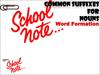 Common suffixes for nouns
